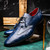 Marco Di Milano Anzio Derby Blue Alligator And Calfskin Shoes