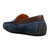 Florsheim - Chaussures de conduite vénitiennes en cuir et daim bleu marine à bout mocassin