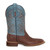 Corral Men's Square Toe Honey Brown & Shark Blue Embroidered Boots