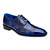 Belvedere Santo Derby Oxford pour homme Bleu antique Allure Alligator Wingtip Chaussures