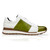 Belvedere Blake Men's Lime & White Exotic Ostrich/Calf-Skin Leather Sneakers
