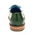 Belvedere Sesto Chaussures Oxford en cuir d'autruche/cuir de veau Allure vert forêt et crème pour hommes