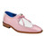 Belvedere Etore Derby Oxford pour hommes, chaussures en cuir d'autruche et de veau véritable, rose/blanc