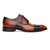 Mauri Men's Flawless Cognac Full Alligator Cap Toe Derby Dress Shoes