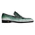 Mauri Men's Montecarlo White/Green Full Alligator Wholecut Slip-On Dress Shoes
