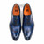 Ugo Vasare Victor Navy U-Wing Pointed Toe Derby Shoes