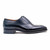 Ugo Vasare Victor Black U-Wing Pointed Toe Derby Shoes