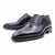 Ugo Vasare Victor Black U-Wing Pointed Toe Derby Shoes