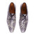 Mister Otura Lace-up Grey Snake Embossed Cow Leather Shoes