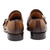 Mister Roma Mocassins Monk-Straps Camel Exotiques en Peau d'Autruche Homme