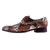 Mister Satar Brown Python Snake Print Lace-Up Shoes