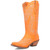 Dingo's Flirty N' Fun Orange Almond Toe Leather Boots