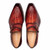 Mezlan Temi Cognac/Rust Monk Strap Calfskin Shoes