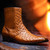 Full-quill ostrich Chelsea boot brandy, Marco Di Milano Giorgio side profile
