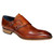 Duca Vergato Brandy Genuine Italian Calfskin Double Monk Strap Loafer Shoes