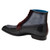 Belvedere Greco Black Ostrich & Italian Leather Ankle Boots 