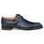 Mezlan Gigolo blue genuine crocodile monk strap shoe, side profile view