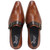 Duca Sezze Men's Cognac/Chocolate Snake Print/Calf-Skin Leather Loafers