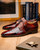 Marco Di Milano Fitipaldi Rustic Cognac Alligator Derby Shoes
