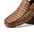 Marco Di Milano Remo Washed Brown Caiman Driving Slip-On Loafers