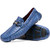 Marco Di Milano Parma Blue Jeans Caiman Belly Bit Driving Loafers