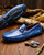Marco Di Milano Parma Blue Jeans Caiman Belly Bit Driving Loafers