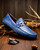 Marco Di Milano Parma Blue Jeans Caiman Belly Bit Driving Loafers