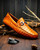 Marco Di Milano Parma Brandy Caiman Belly Bit Driving Loafers