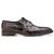 Belvedere Batta Chocolate Men's Genuine Ostrich Cap Toe Lace Up Shoes