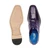 Belvedere Mare purple ostrich and eel skin split-toe Oxford, sole and heel detail
