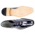 Belvedere Mare navy ostrich and eel skin split-toe Oxford, sole and heel detail