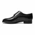 Side profile of the Florsheim Lexington black leather oxford showing plain toe silhouette