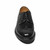 Close-up of the pinking and perfing broguing detail on the Florsheim Imperial Kenmoor black calfskin leather Wingtip