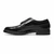 Side profile of the Florsheim Imperial Kenmoor black calfskin leather wingtip showing Goodyear welt construction