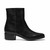 Side profile of the Florsheim Duke black kidskin leather boot showing the side zipper and bike toe seam