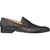 Mezlan Lisbon Black genuine ostrich penny loafer, side profile view