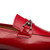 Mezlan Men's Red Hi-Shine Leather Ornament Dress Loafer Guardia