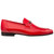 Mezlan Men's Red Hi-Shine Leather Ornament Dress Loafer Guardia