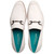 Mezlan Men's White Hi-Shine Leather Ornament Dress Loafer Guardia
