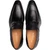 Mezlan Mayor black lizard loafer top-down view showing penny strap detail