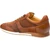 Close-up of tan embossed suede and calfskin texture on Mezlan Maxim dress sneaker