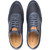Mezlan Maxim blue dress sneaker, top-down view of lace and vamp detail