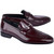 Corrente Men’s H Buckle French Calfskin Burgundy Almond Toe Loafer