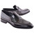 Corrente Men’s Luxe Leather Black Cap Toe Loafer
