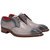 Tyler Lace Up Dress Shoes | Fennix of Italy Alligator Shoes in Light Gray for Men