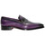 Genuine Alligator Skin & Italian Calf LIAM Purple Dress Loafers by Fennix of Italy