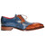 Jax Lace Up Dress Shoes | Fennix of Italy Alligator Skin and Suede Shoes in Cognac/Navy for Men