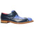 Harry Lace Up Dress Shoes | Fennix of Italy Alligator Skin Shoes in Light Blue/Navy for Men