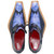 Harry Lace Up Dress Shoes | Fennix of Italy Alligator Skin Shoes in Light Blue/Navy for Men