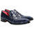 Dustin Lace Up Dress Shoes | Fennix of Italy Alligator Skin Shoes in Navy for Men